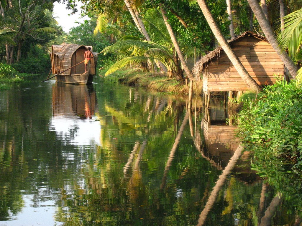 Backwater in Kerala, India. By Thursday Next. CC-BY 2.0.