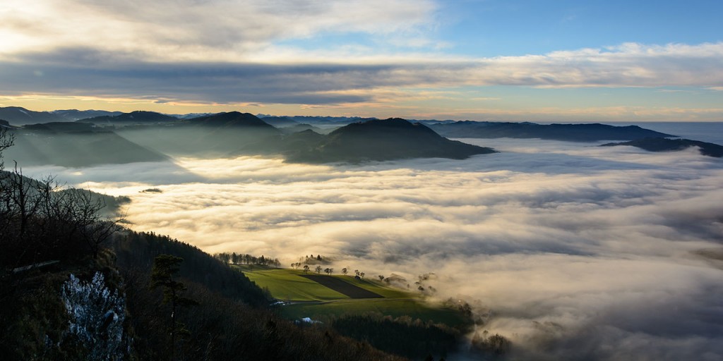 View from Blassenstein mountain near Scheibbs, Austria. By Uoaei1. CC-BY-SA 3.0.